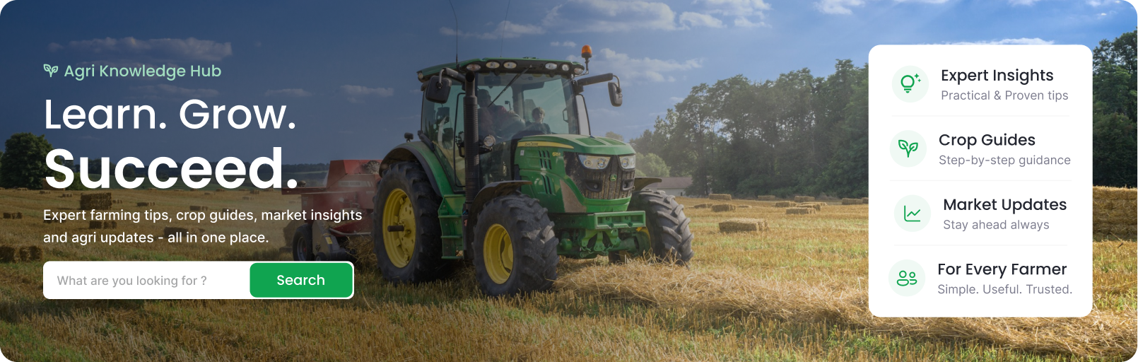 Agri Knowledge Hub — Learn, Grow, Succeed